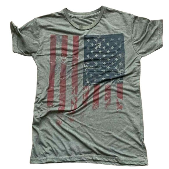 American Flag Distressed T-Shirt Youth Size Medium by Seven Souls - Picture 2 of 4
